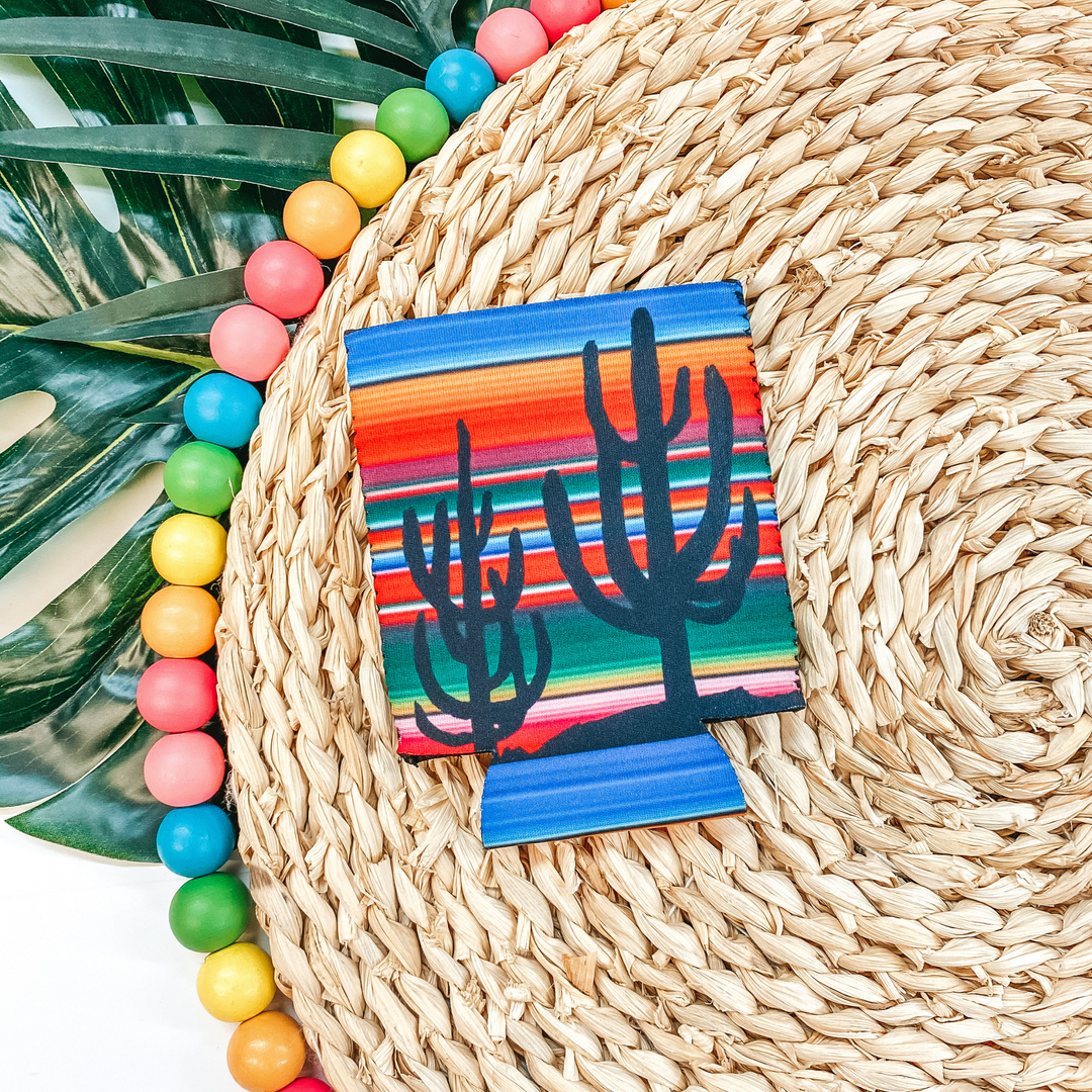 Serape Koozie with Southwest Landscape - Giddy Up Glamour Boutique