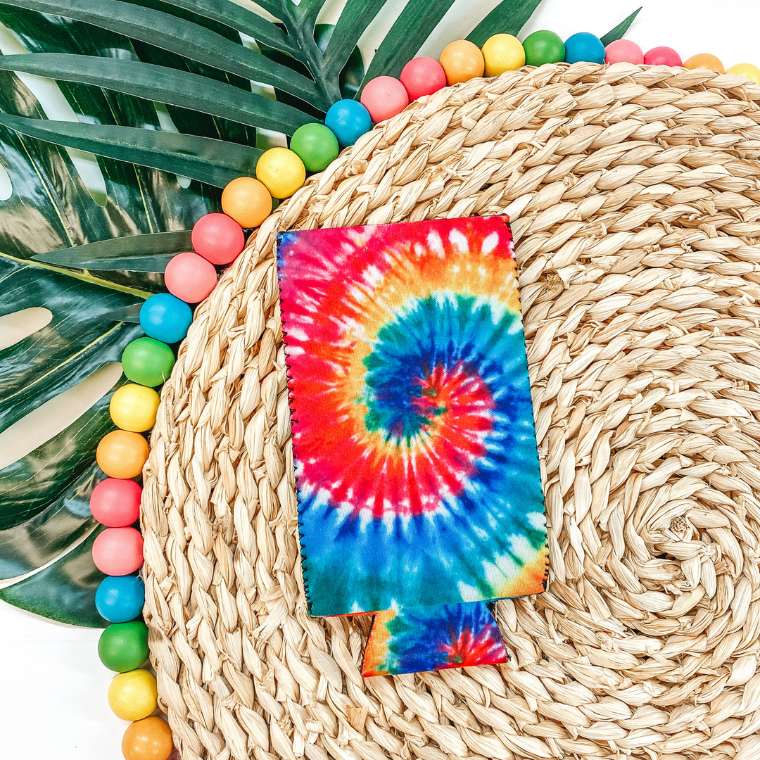 Tie Dye Slim Can Koozie - Giddy Up Glamour Boutique