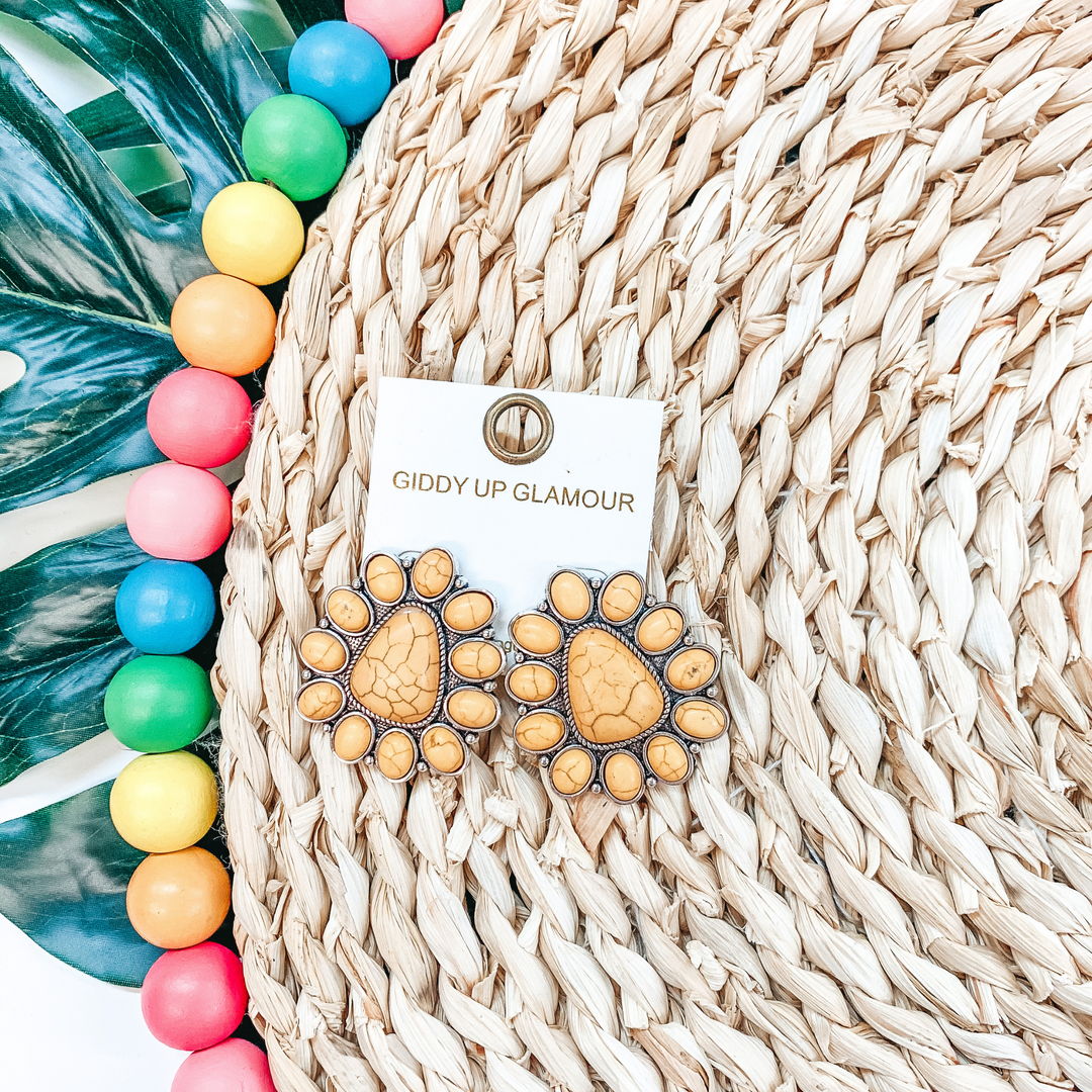 Triangular Cluster Earrings in Yellow - Giddy Up Glamour Boutique