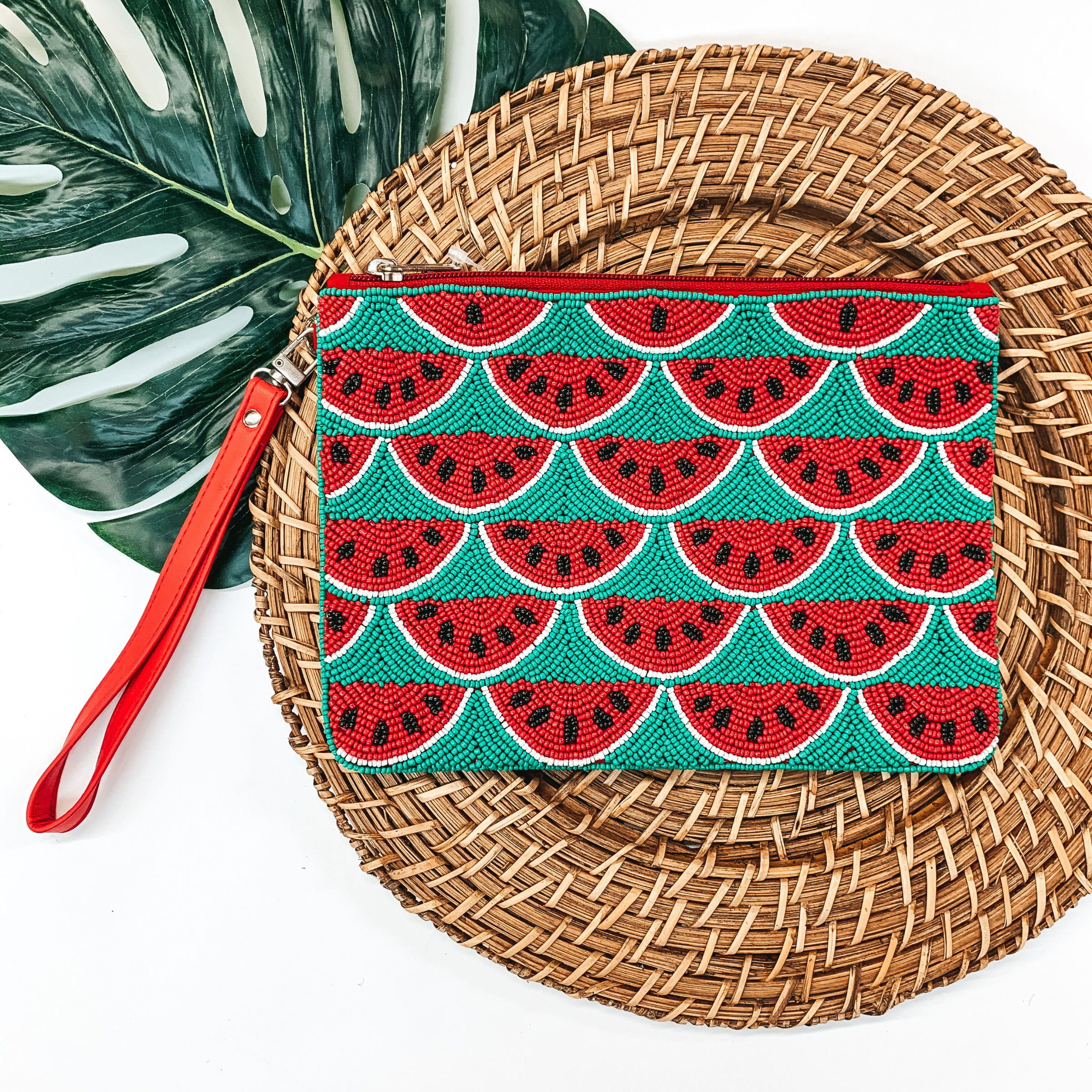 Watermelon Seed Beaded Clutch - Giddy Up Glamour Boutique