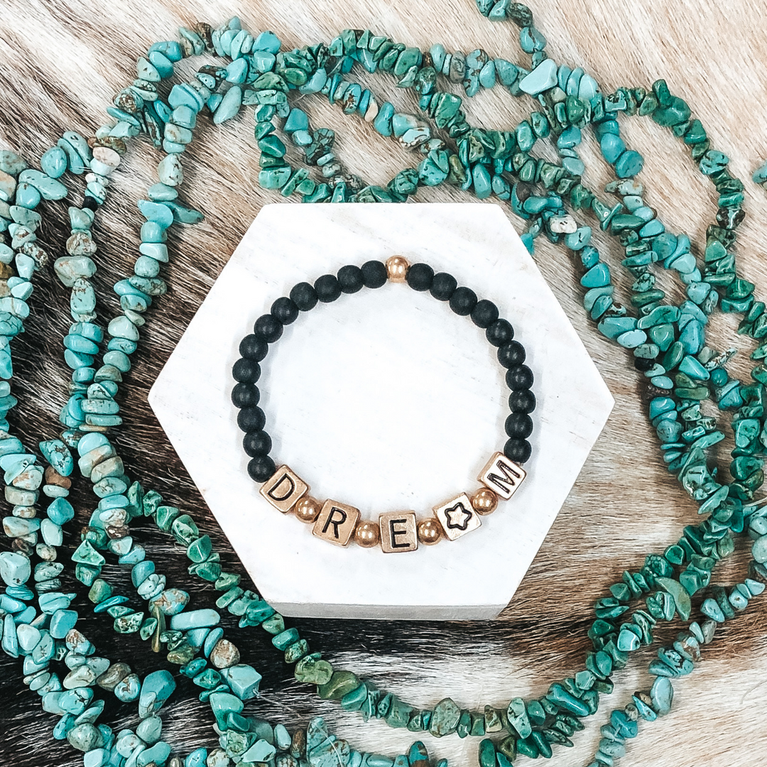 Dream On Bracelet in Black - Giddy Up Glamour Boutique