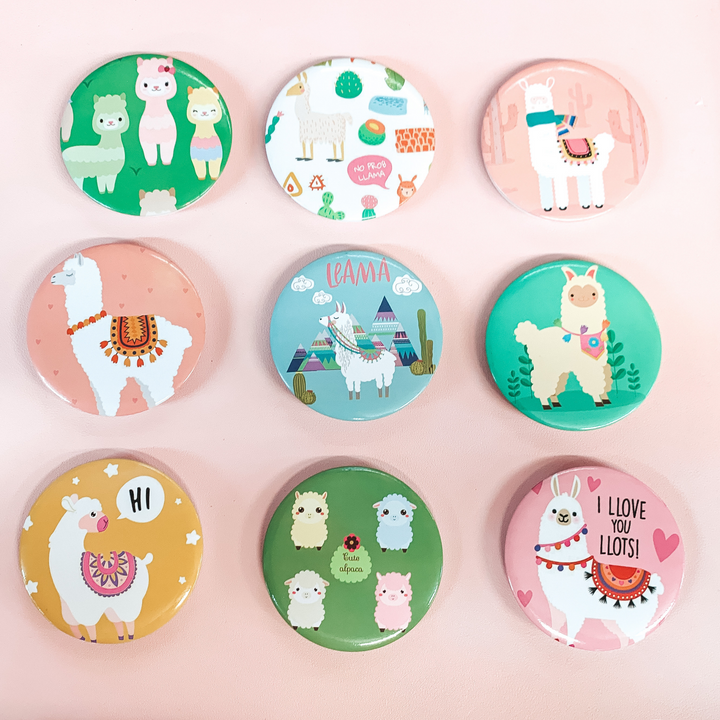 Buy 3 for $10 | Compact Mirrors in Assorted Llama Prints - Giddy Up Glamour Boutique