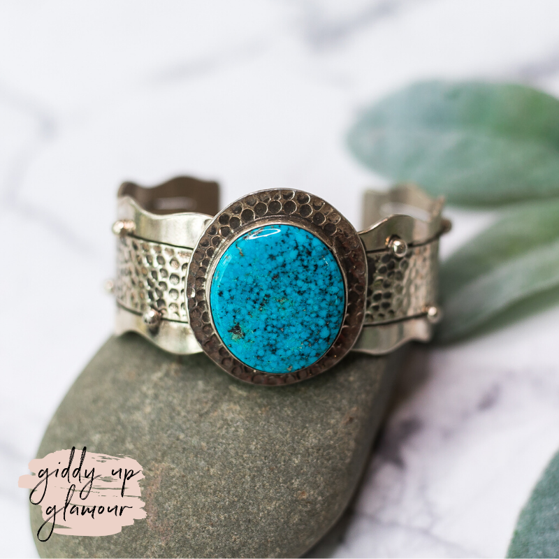 Betta Lee | Navajo Handmade Sterling Silver Stamped Cuff Bracelet