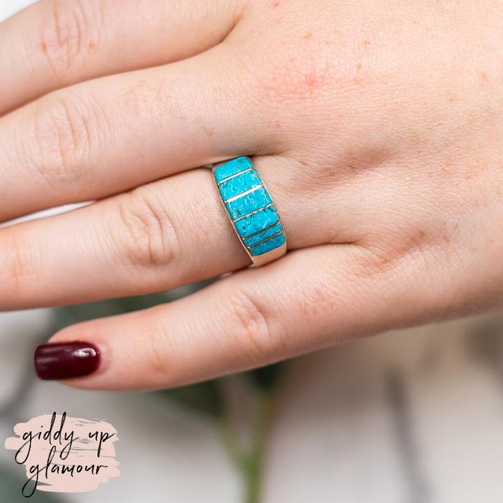 rita ybarra navajo zuni nations native american indian genuine authentic sterling silver turquoise blue wedding band ring heritage style turquoise and co c rivers design our lady turquoise tuesday lil bees bohemian