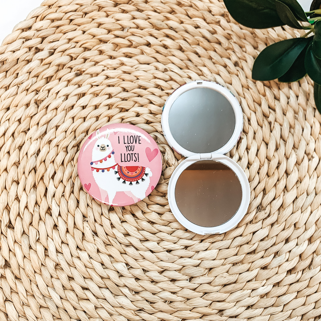 Buy 3 for $10 | Compact Mirrors in Assorted Llama Prints - Giddy Up Glamour Boutique