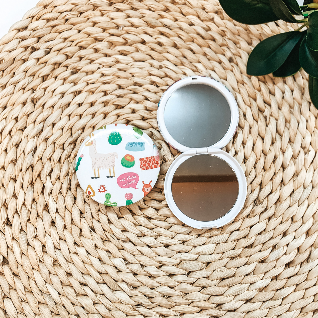Buy 3 for $10 | Compact Mirrors in Assorted Llama Prints - Giddy Up Glamour Boutique