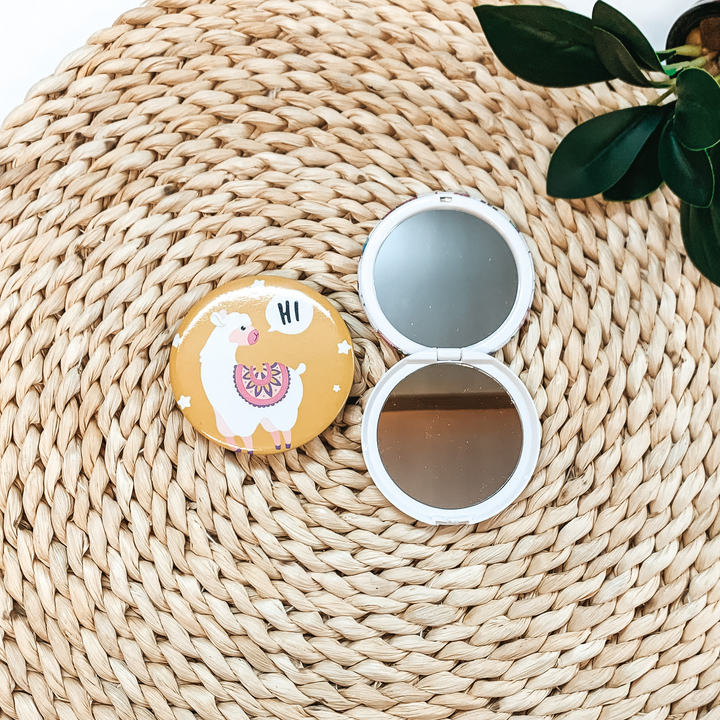 Buy 3 for $10 | Compact Mirrors in Assorted Llama Prints - Giddy Up Glamour Boutique