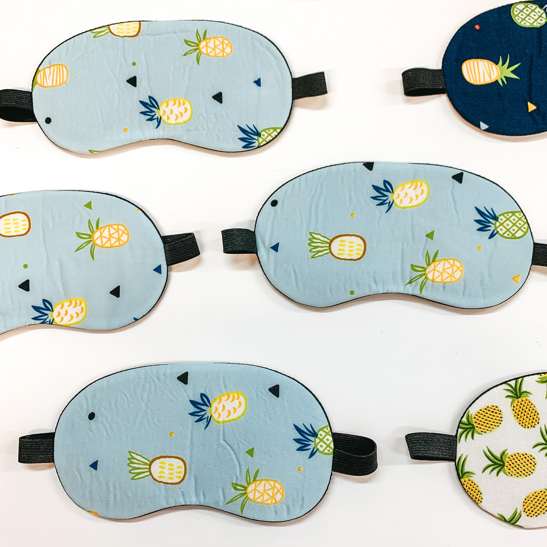 Buy 3 for $10 | Sleep Eye Covers in Assorted Pineapple Prints - Giddy Up Glamour Boutique