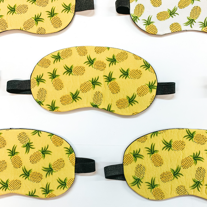Buy 3 for $10 | Sleep Eye Covers in Assorted Pineapple Prints - Giddy Up Glamour Boutique