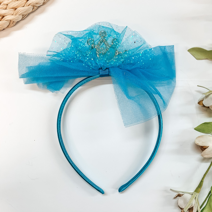 Buy 3 for $10 |  Glitter Headband with Bow and Crown - Giddy Up Glamour Boutique