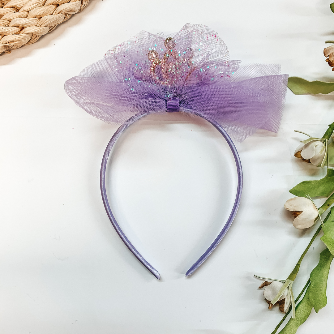 Buy 3 for $10 |  Glitter Headband with Bow and Crown - Giddy Up Glamour Boutique