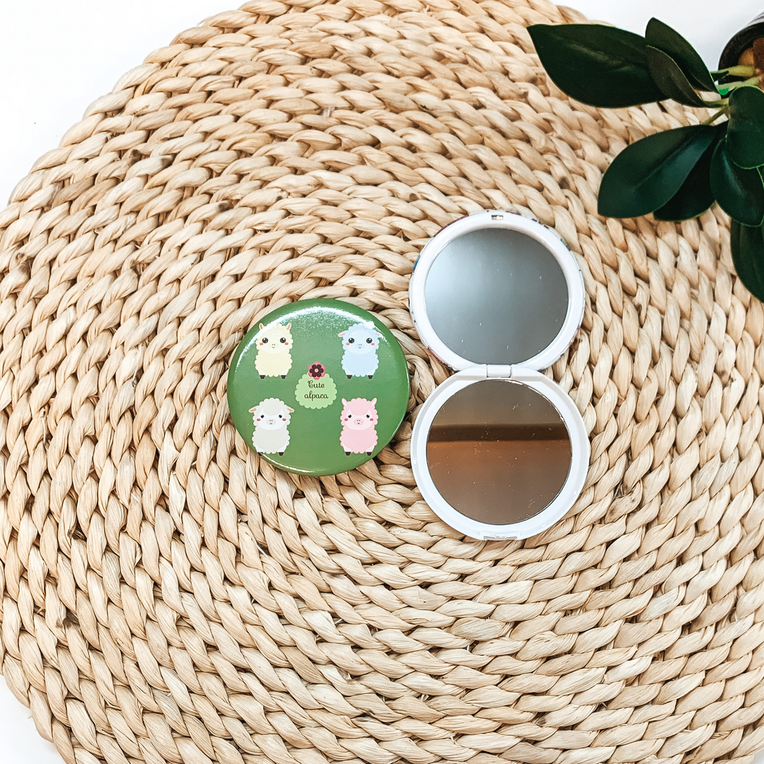 Buy 3 for $10 | Compact Mirrors in Assorted Llama Prints - Giddy Up Glamour Boutique