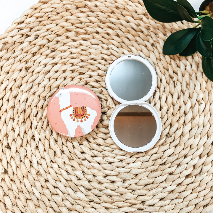 Buy 3 for $10 | Compact Mirrors in Assorted Llama Prints - Giddy Up Glamour Boutique