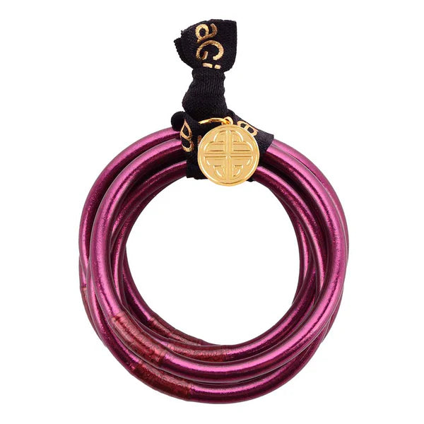 BuDhaGirl | Set of Six | All Weather Bangles in Amethyst - Giddy Up Glamour Boutique