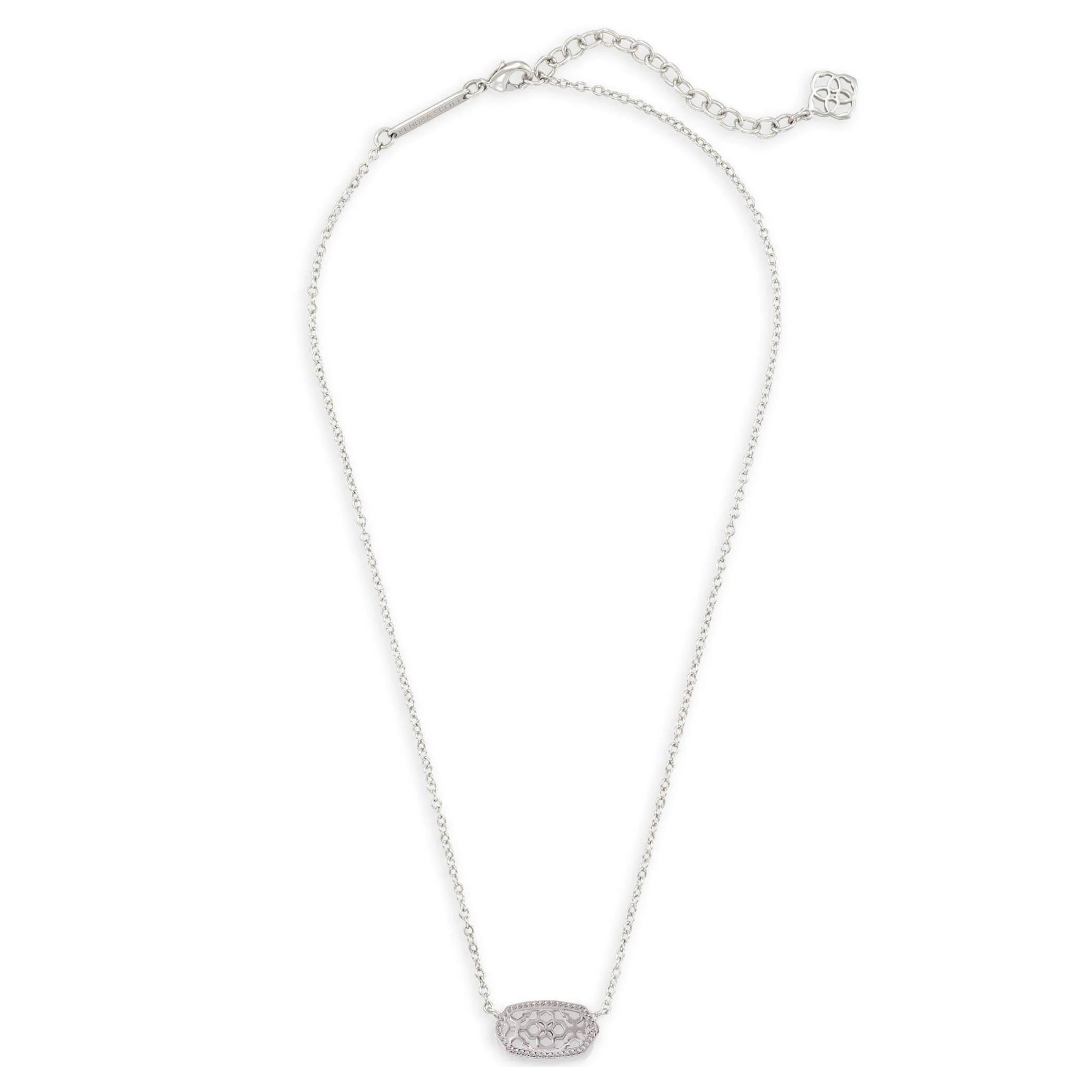 Kendra Scott | Elisa Pendant Necklace in Silver Filigree - Giddy Up Glamour Boutique