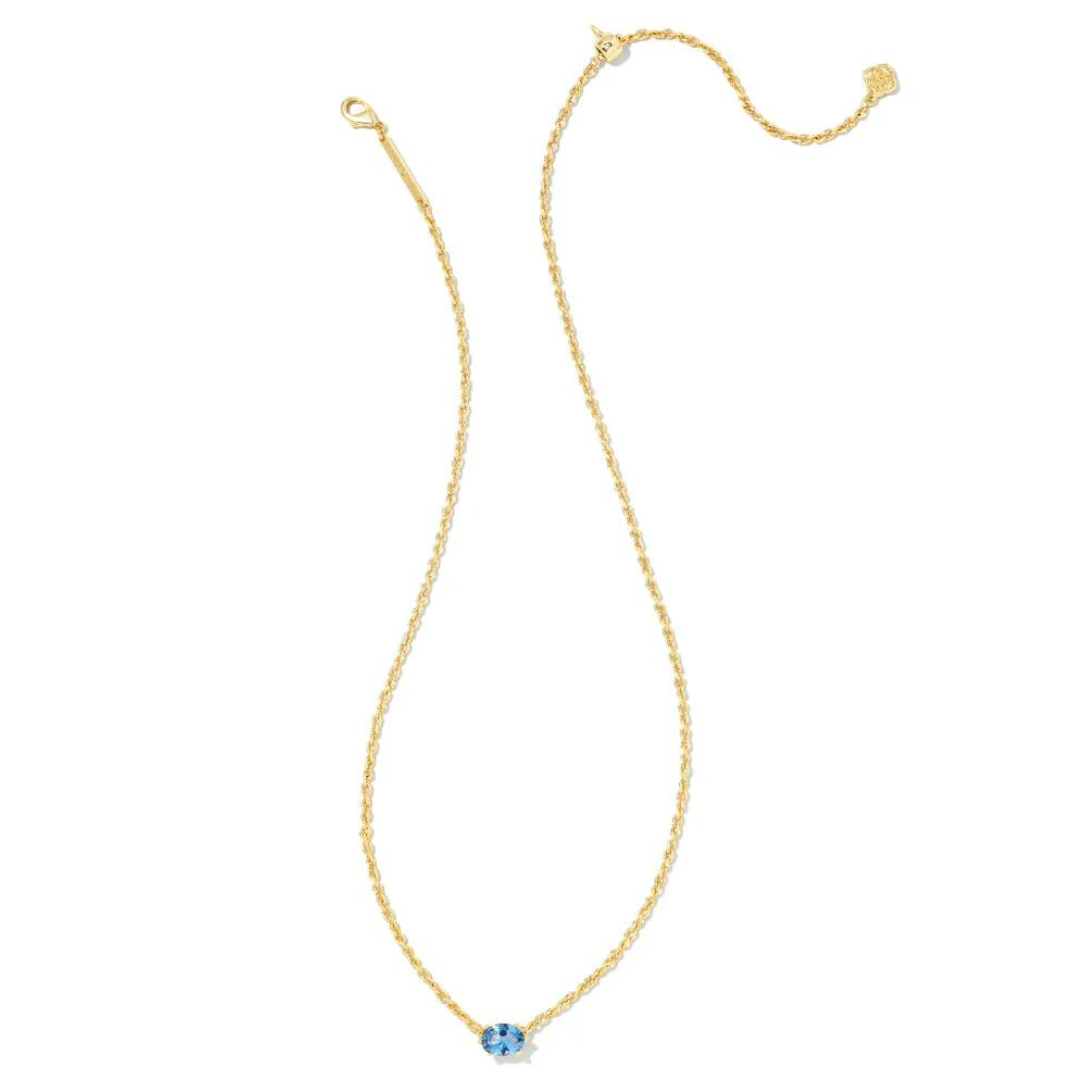 Kendra Scott | Cailin Gold Pendant Necklace in Blue Violet Crystal - Giddy Up Glamour Boutique