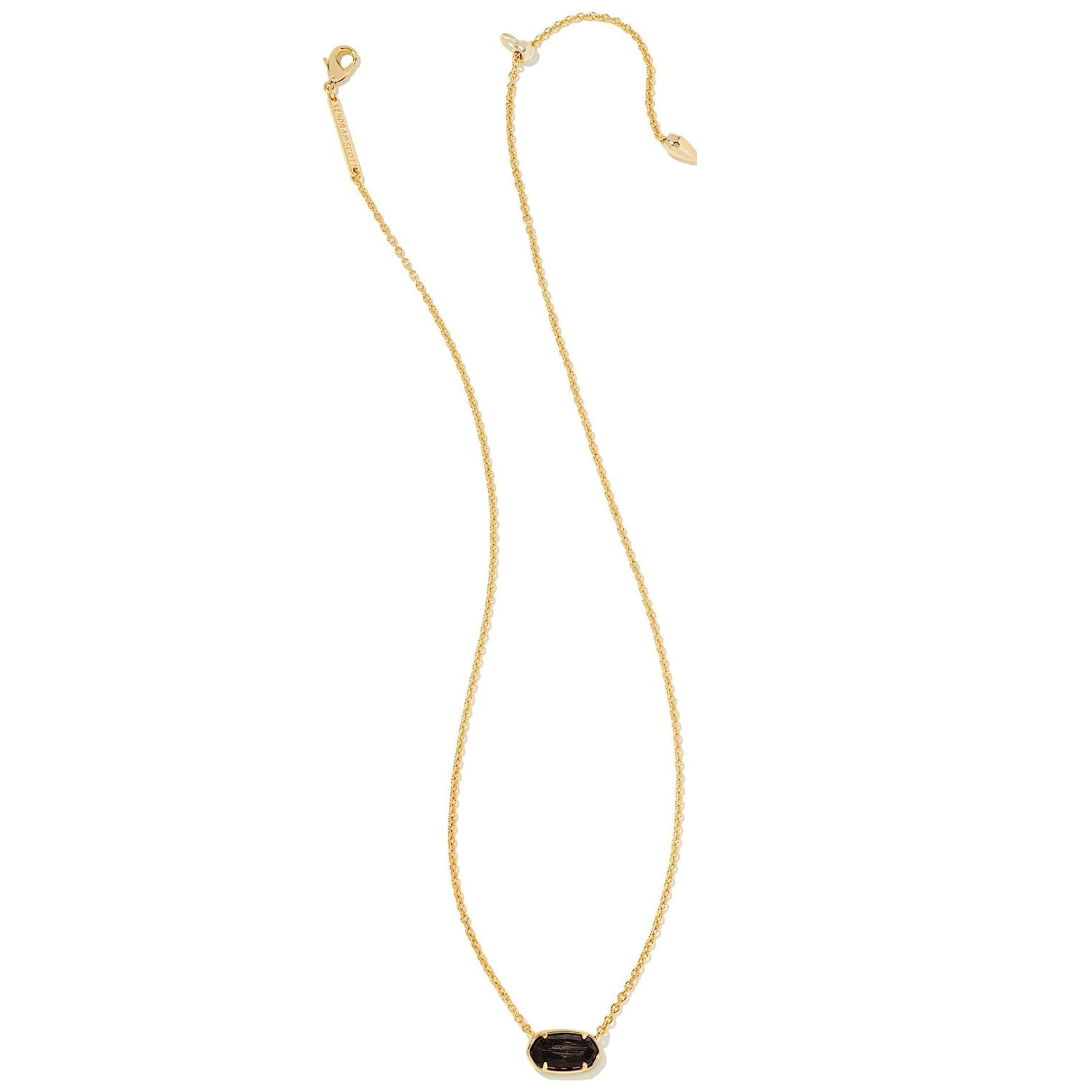 Kendra Scott | Grayson Gold Pendant Necklace in Black Cats Eye - Giddy Up Glamour Boutique