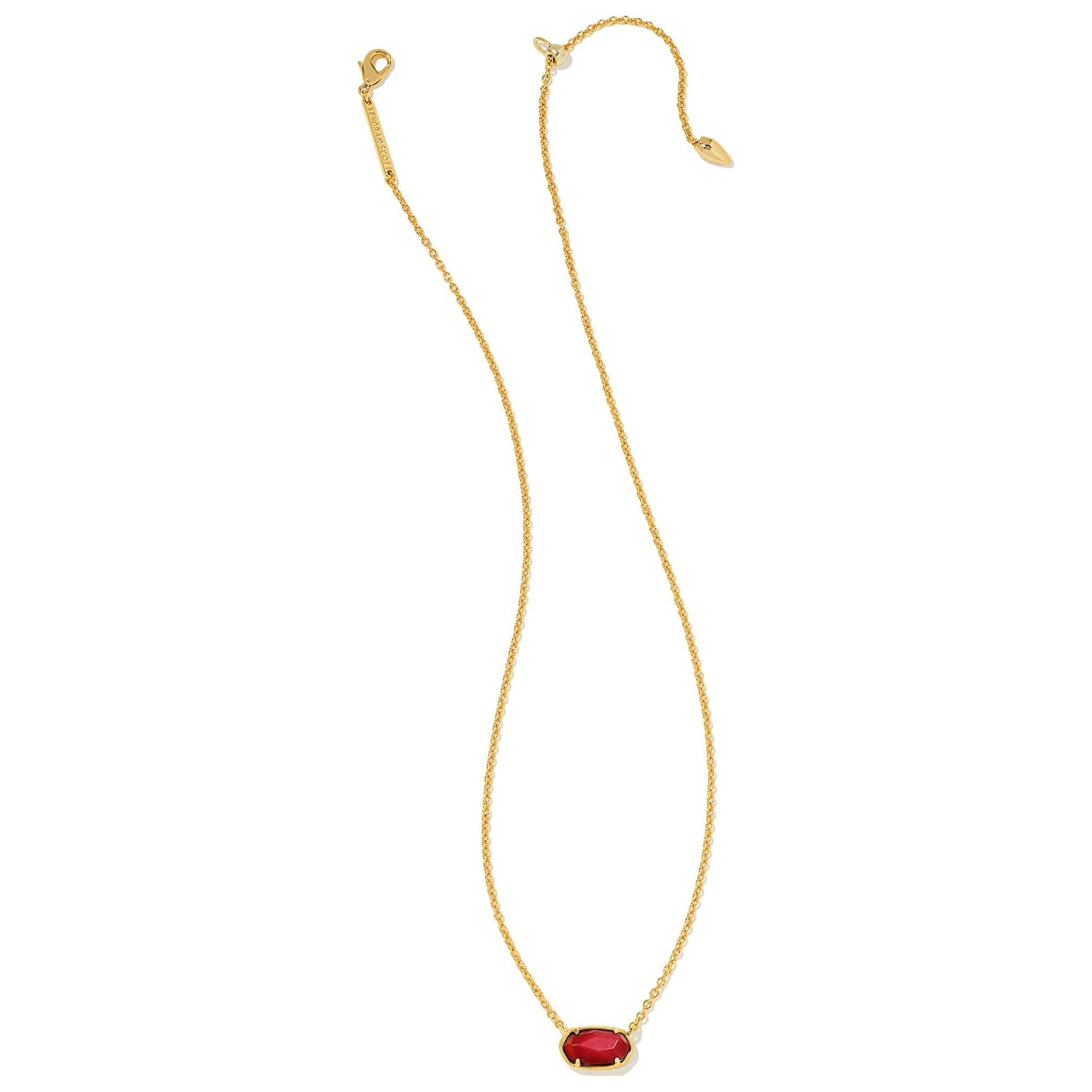 Kendra Scott | Grayson Gold Pendant Necklace in Maroon Magnesite
