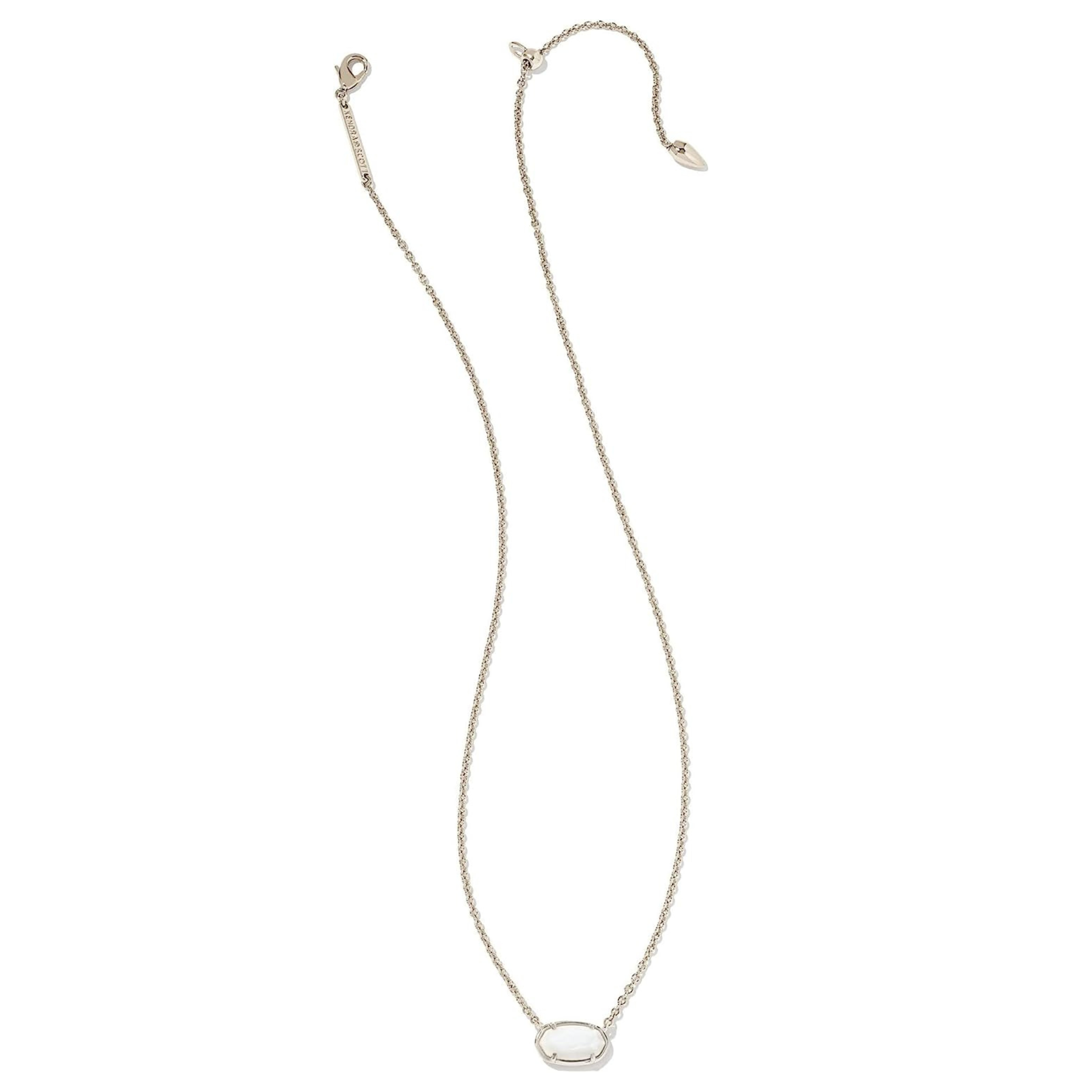 Kendra Scott | Grayson Silver Pendant Necklace in White Mother-of-Pearl - Giddy Up Glamour Boutique