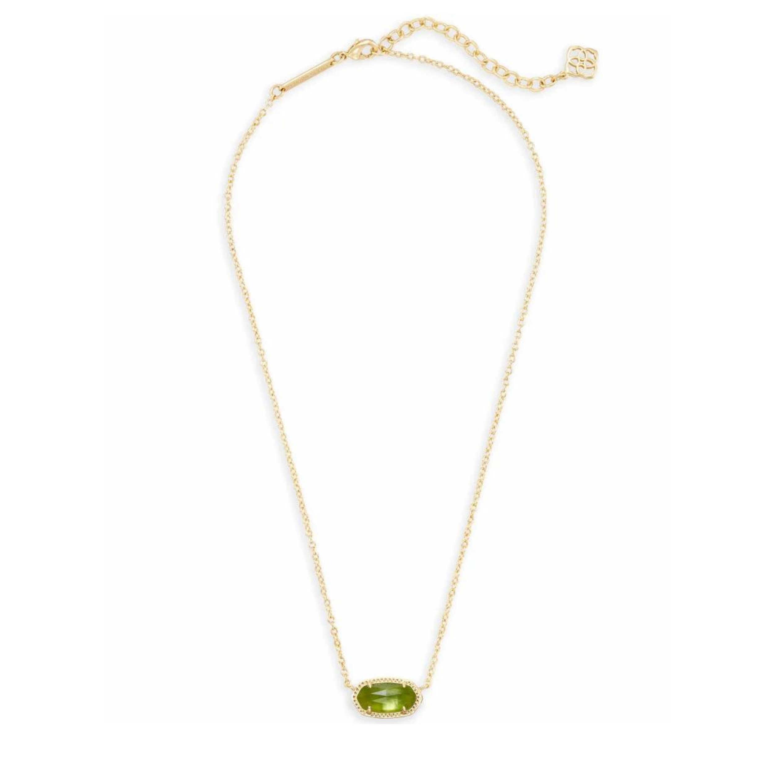 Kendra Scott |  Elisa Pendant Necklace in Peridot Illusion - Giddy Up Glamour Boutique