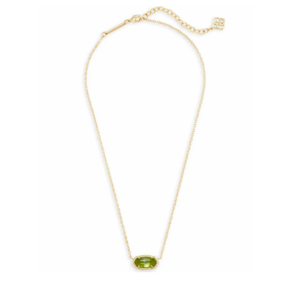 Kendra Scott |  Elisa Pendant Necklace in Peridot Illusion - Giddy Up Glamour Boutique