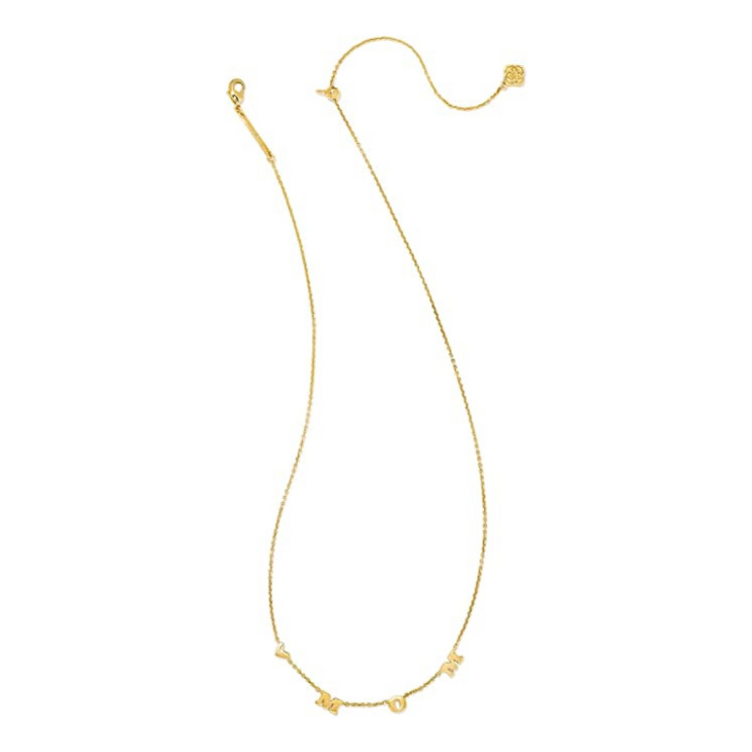 Kendra Scott | Kendra Scott Mom Pendant Strand Necklace in Gold - Giddy Up Glamour Boutique