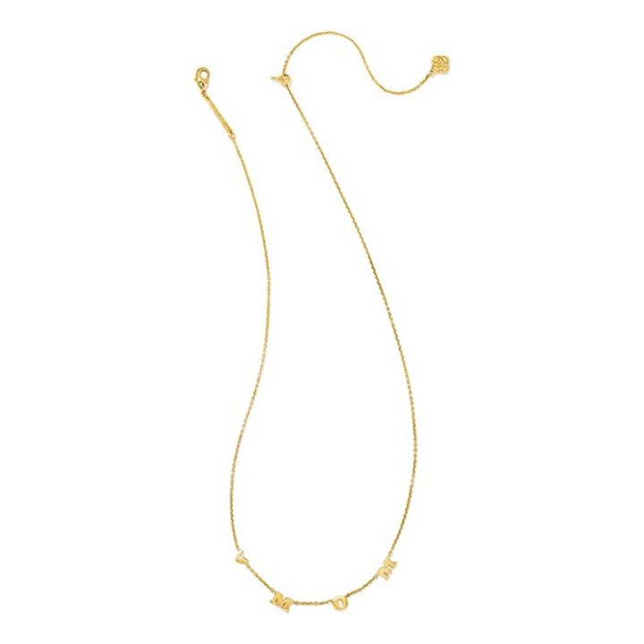 Kendra Scott | Kendra Scott Mom Pendant Strand Necklace in Gold - Giddy Up Glamour Boutique