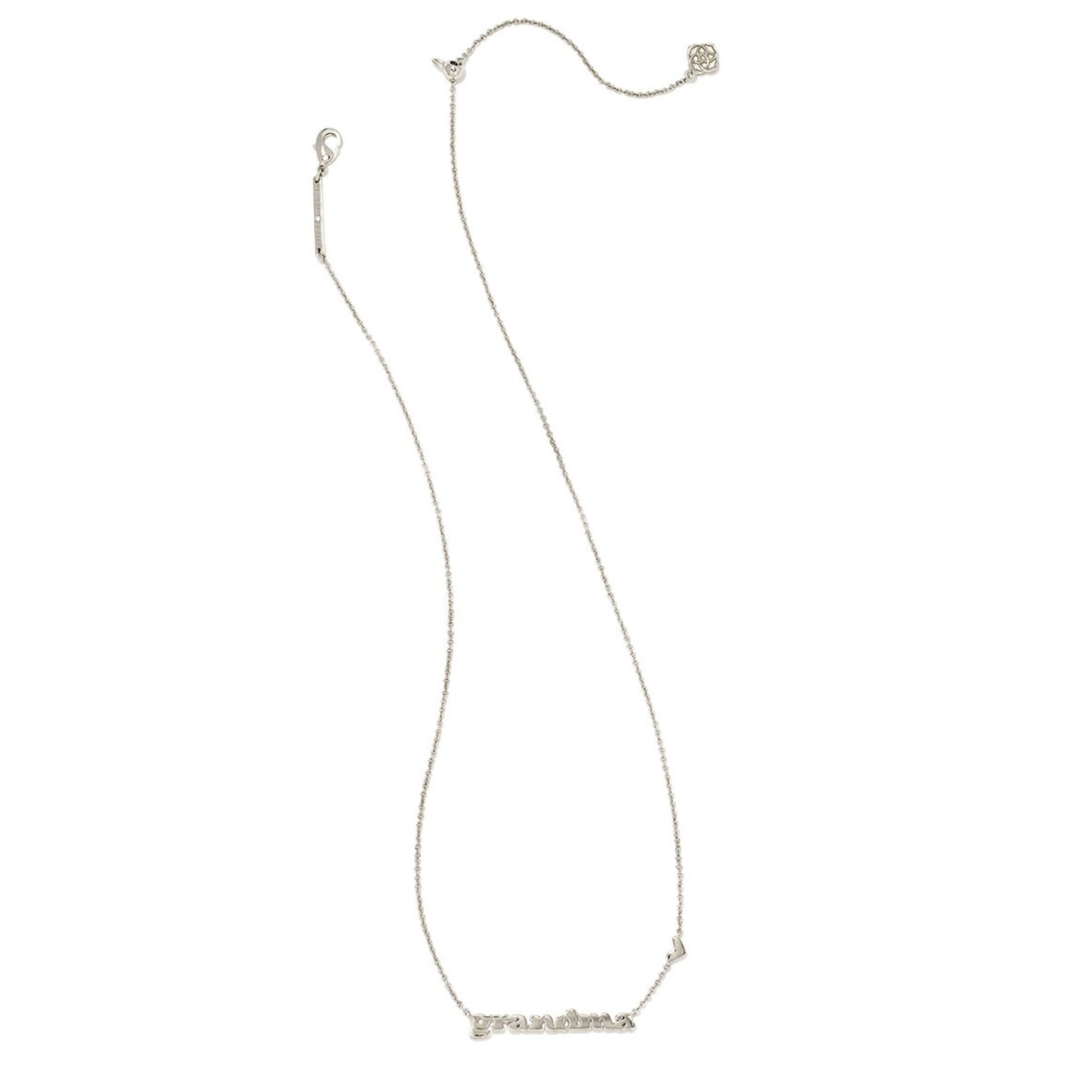 Kendra Scott | Kendra Scott Grandma Pendant Necklace in Silver - Giddy Up Glamour Boutique