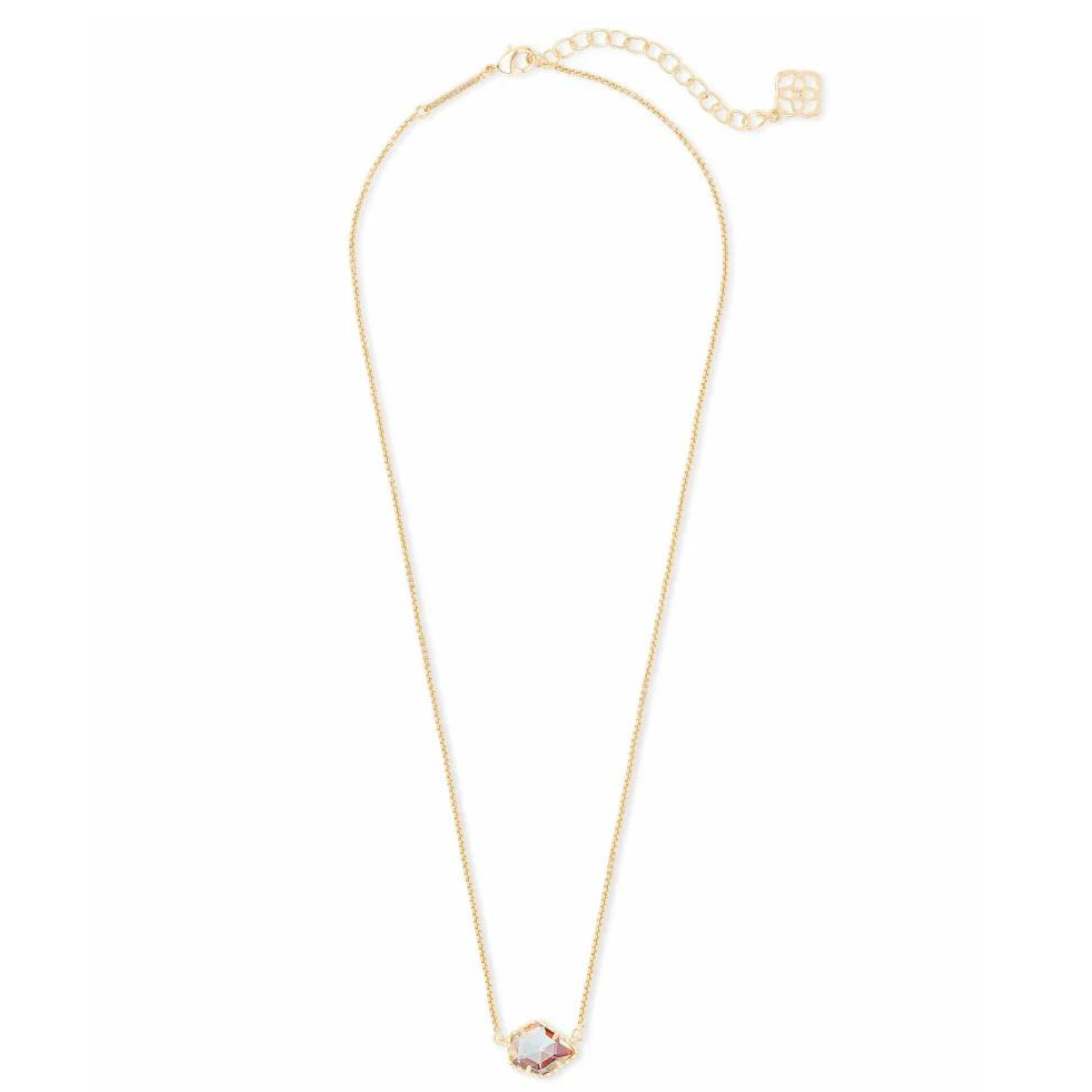 Kendra Scott | Tess Gold Pendant Necklace in Dichroic Glass - Giddy Up Glamour Boutique