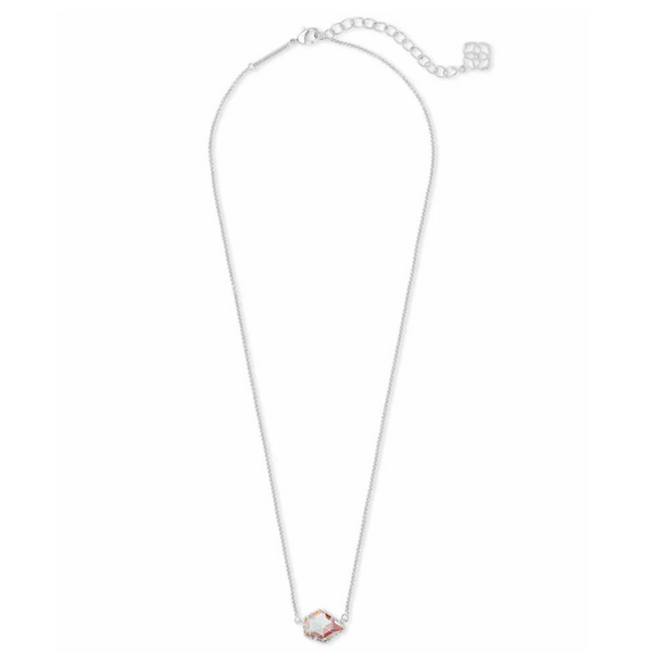 Kendra Scott | Tess Silver Pendant Necklace in Dichroic Glass