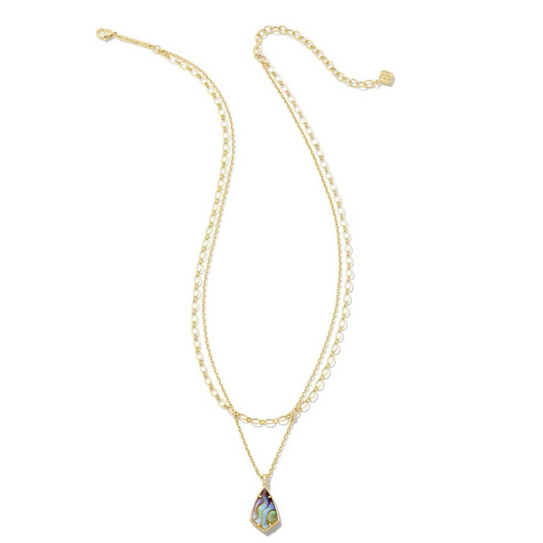 Kendra Scott | Camry Gold Multi Strand Necklace in Iridescent Abalone