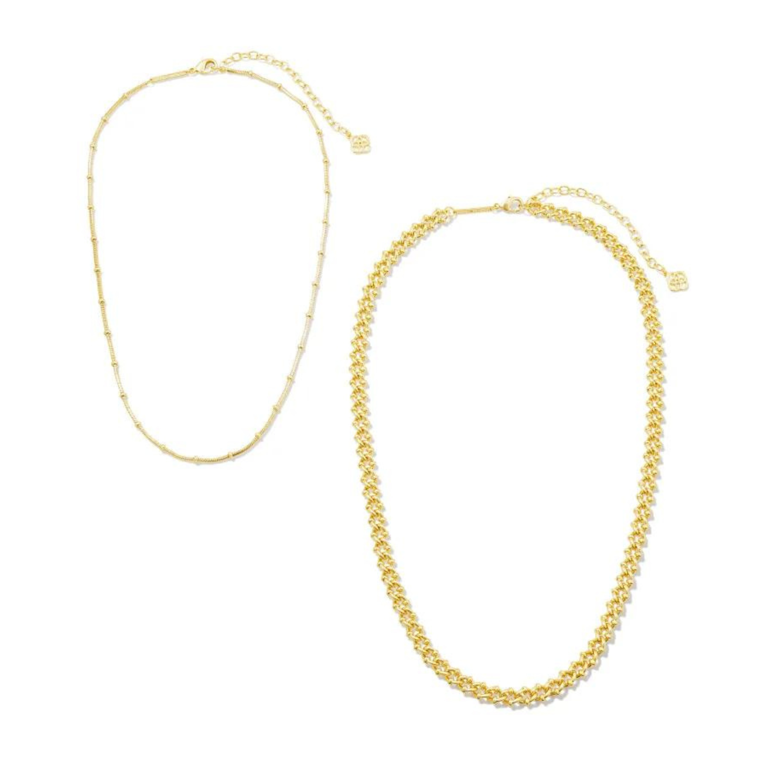 Kendra Scott | Lonnie Set of 2 Chain Necklaces in Gold - Giddy Up Glamour Boutique