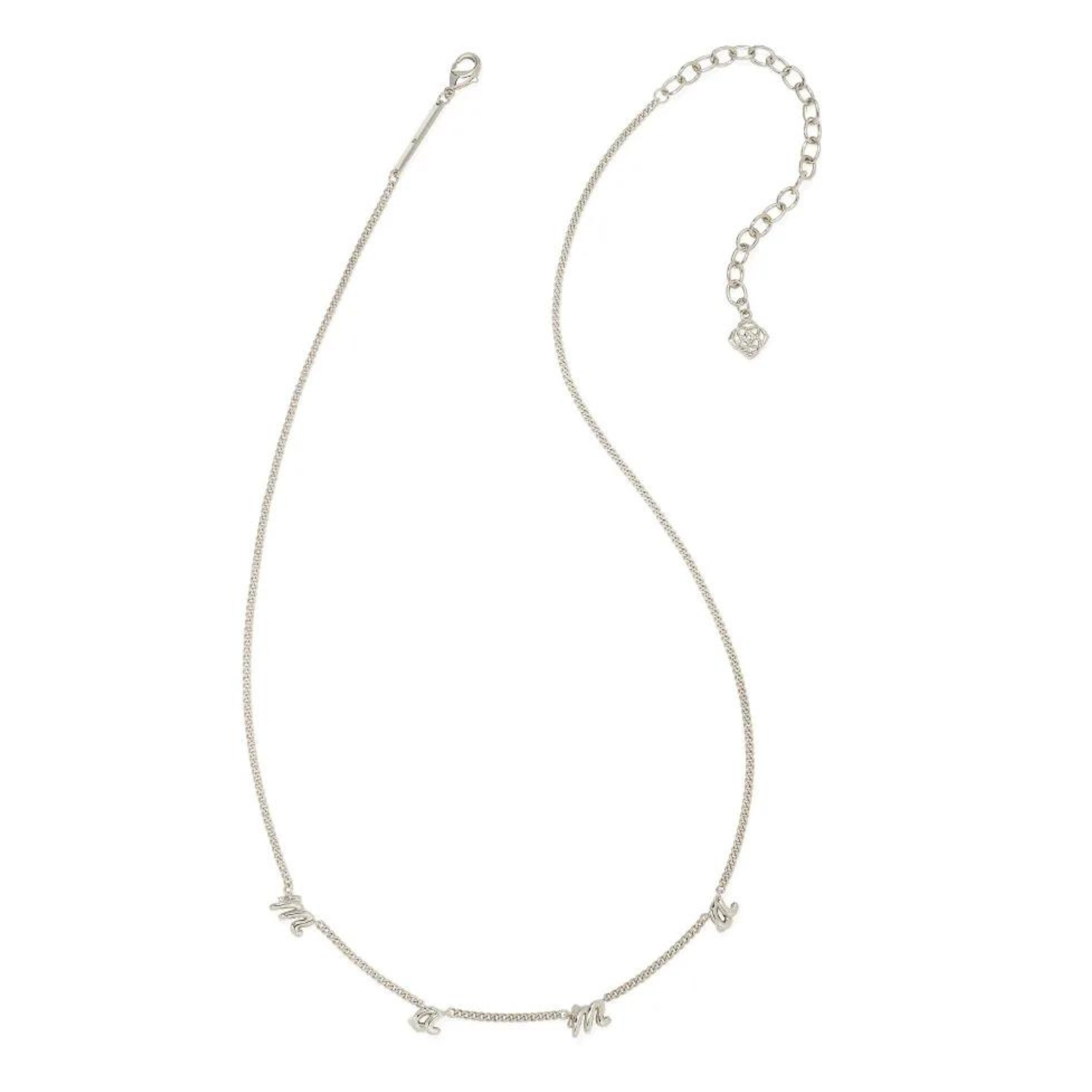 Kendra Scott | Mama Script Strand Necklace in Silver - Giddy Up Glamour Boutique