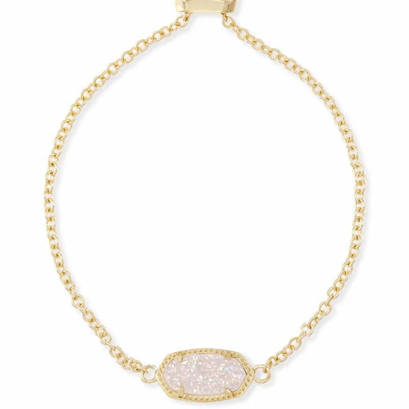 Kendra Scott | Elaina Gold Adjustable Chain Bracelet in Iridescent Drusy - Giddy Up Glamour Boutique
