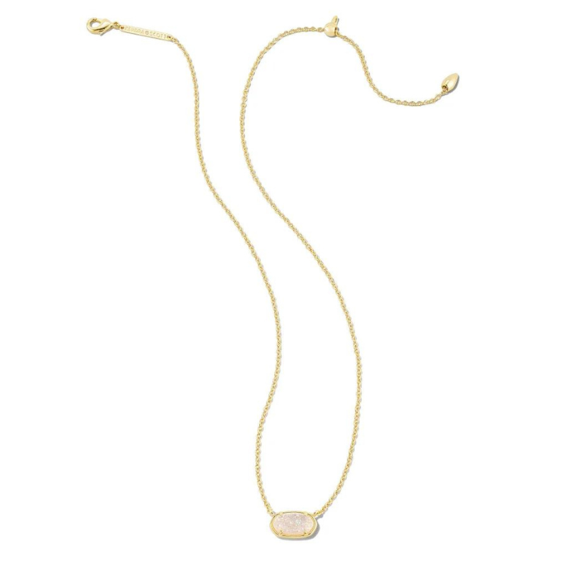 Kendra Scott | Grayson Gold Pendant Necklace in Iridescent Drusy - Giddy Up Glamour Boutique