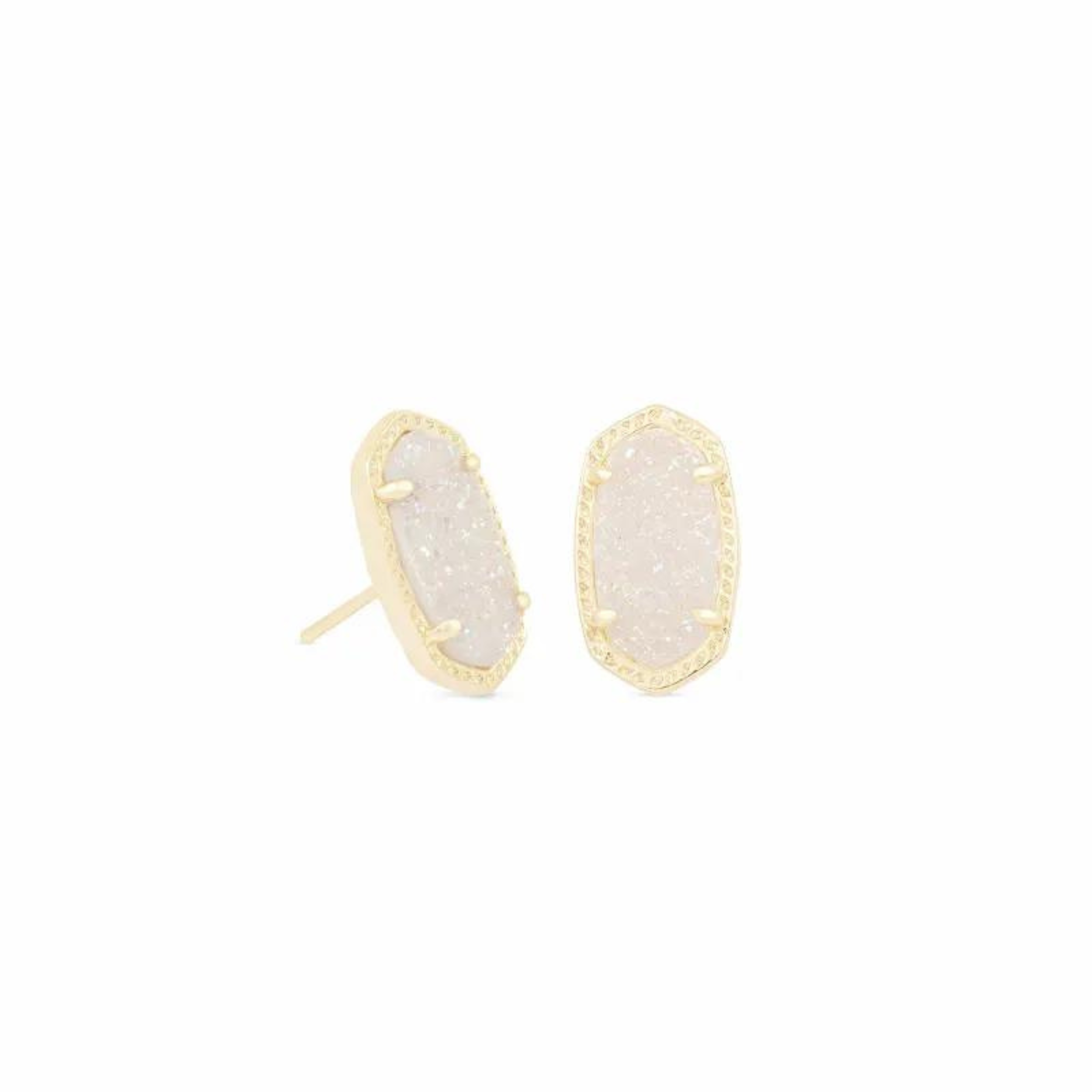 Kendra Scott | Ellie Gold Stud Earrings in Iridescent Drusy - Giddy Up Glamour Boutique