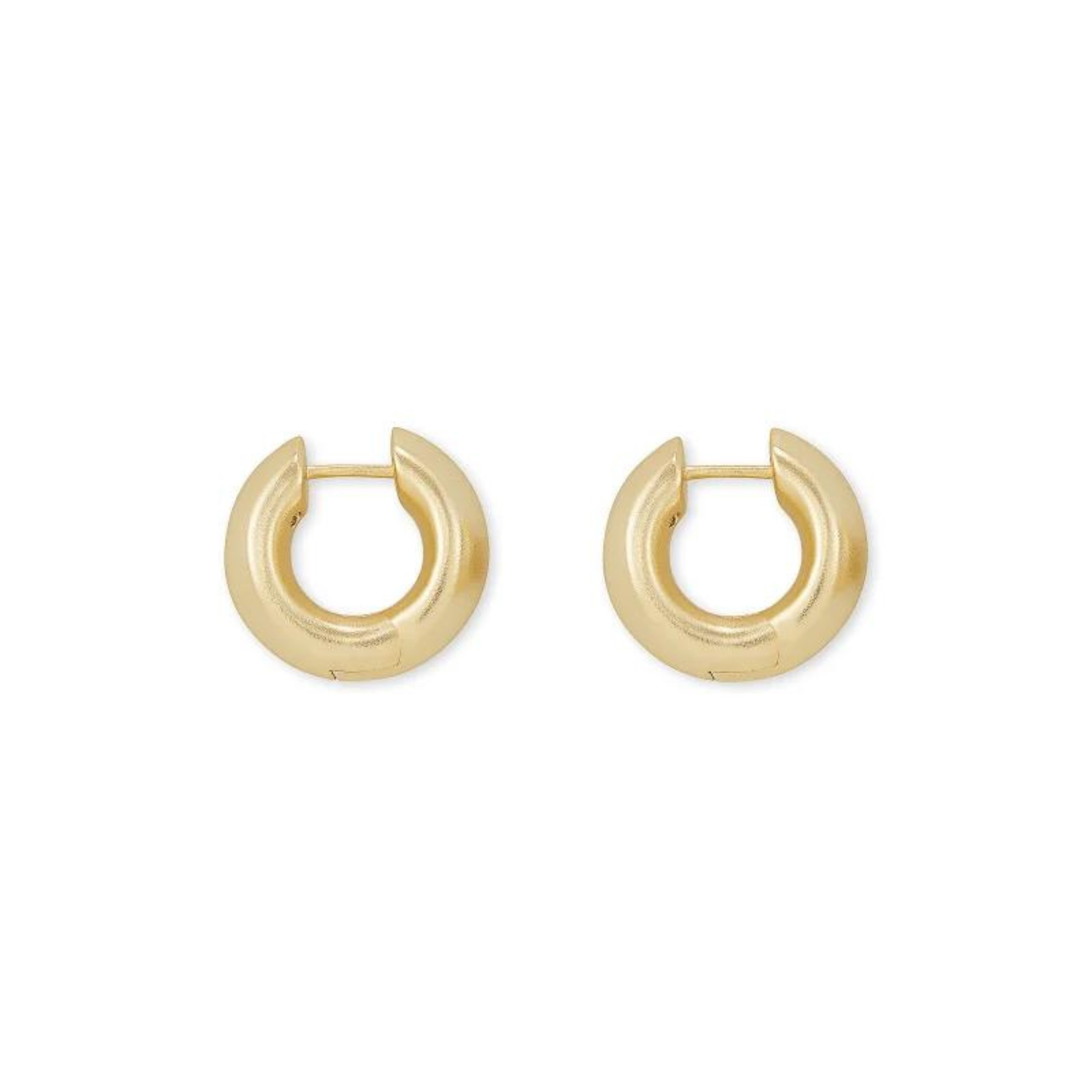 Gold hoops pictured on a white background.