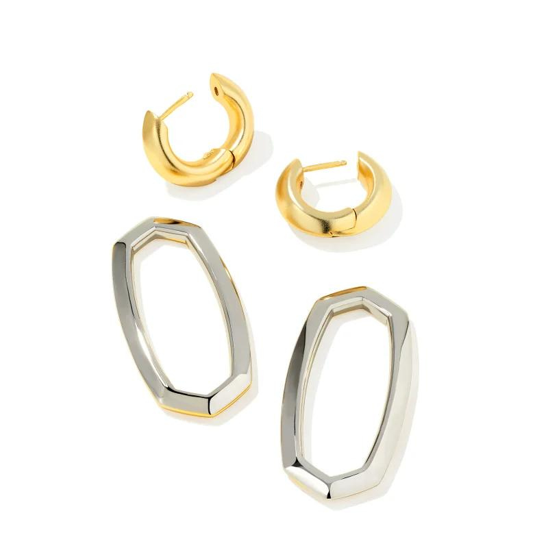 Kendra Scott | Danielle Convertible Link Earrings in Mixed Metal - Giddy Up Glamour Boutique
