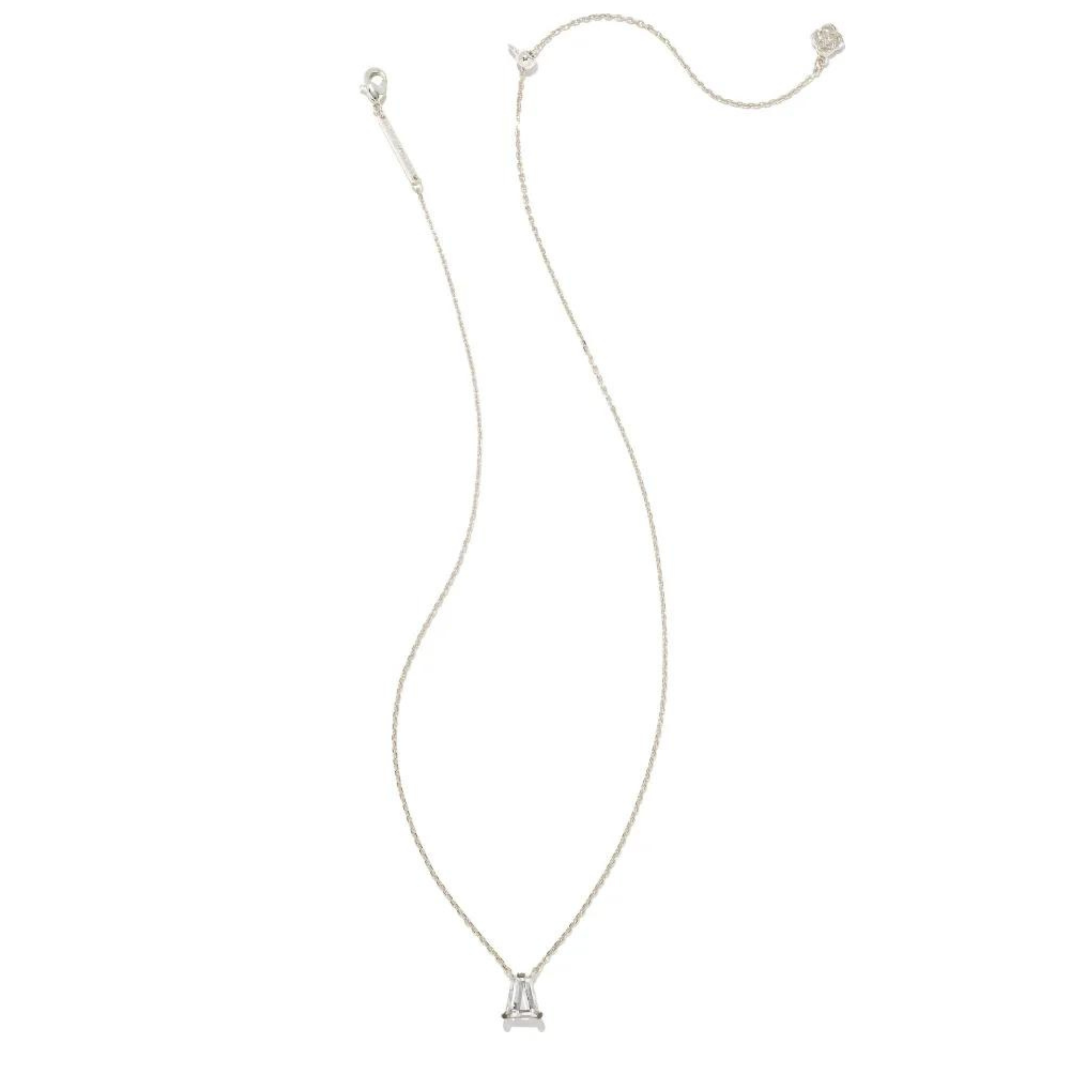 Kendra Scott | Blair Silver Pendant Necklace in White Crystal - Giddy Up Glamour Boutique