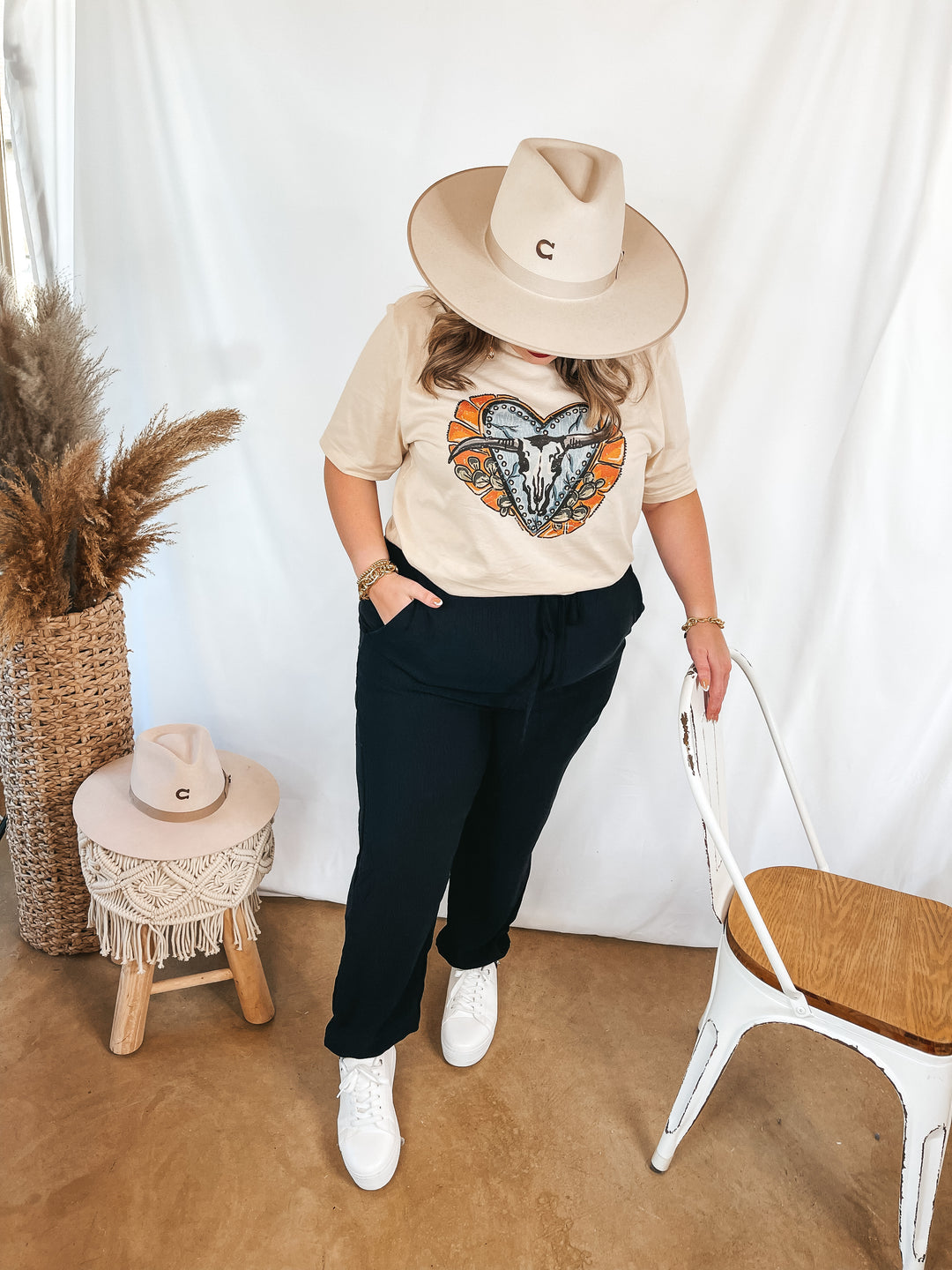 Valley Stroll Drawstring Joggers with Pockets in Black - Giddy Up Glamour Boutique