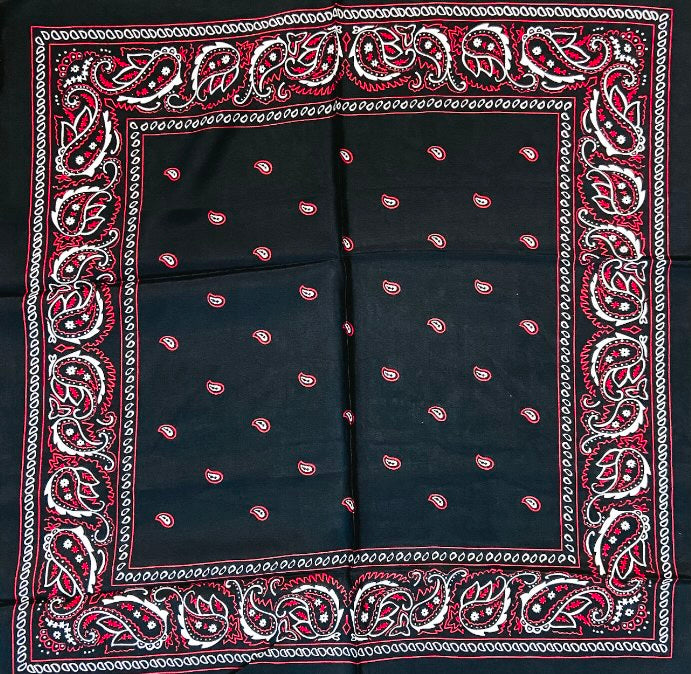 Mini Bandana Wild Rag in Black - Giddy Up Glamour Boutique