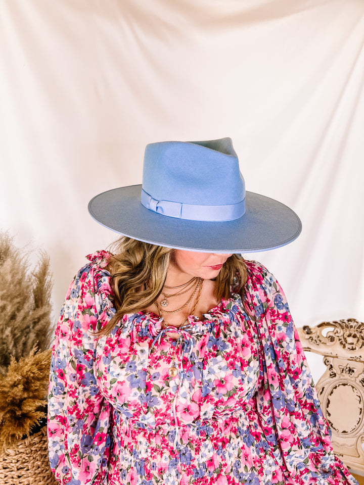 Lack of Color | Capri Rancher Wool Felt Hat in Sky Blue - Giddy Up Glamour Boutique