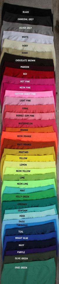 Bandeau Tube Top in Assorted Colors