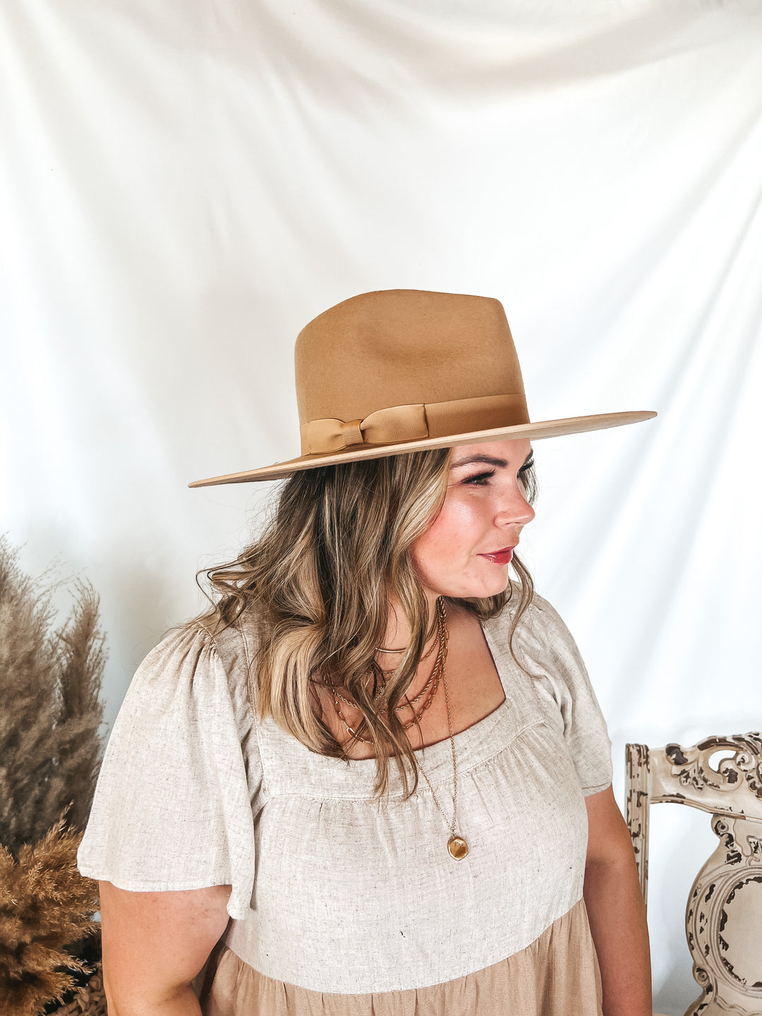 Lack of Color | Caramel Rancher Wool Felt Hat in Camel - Giddy Up Glamour Boutique