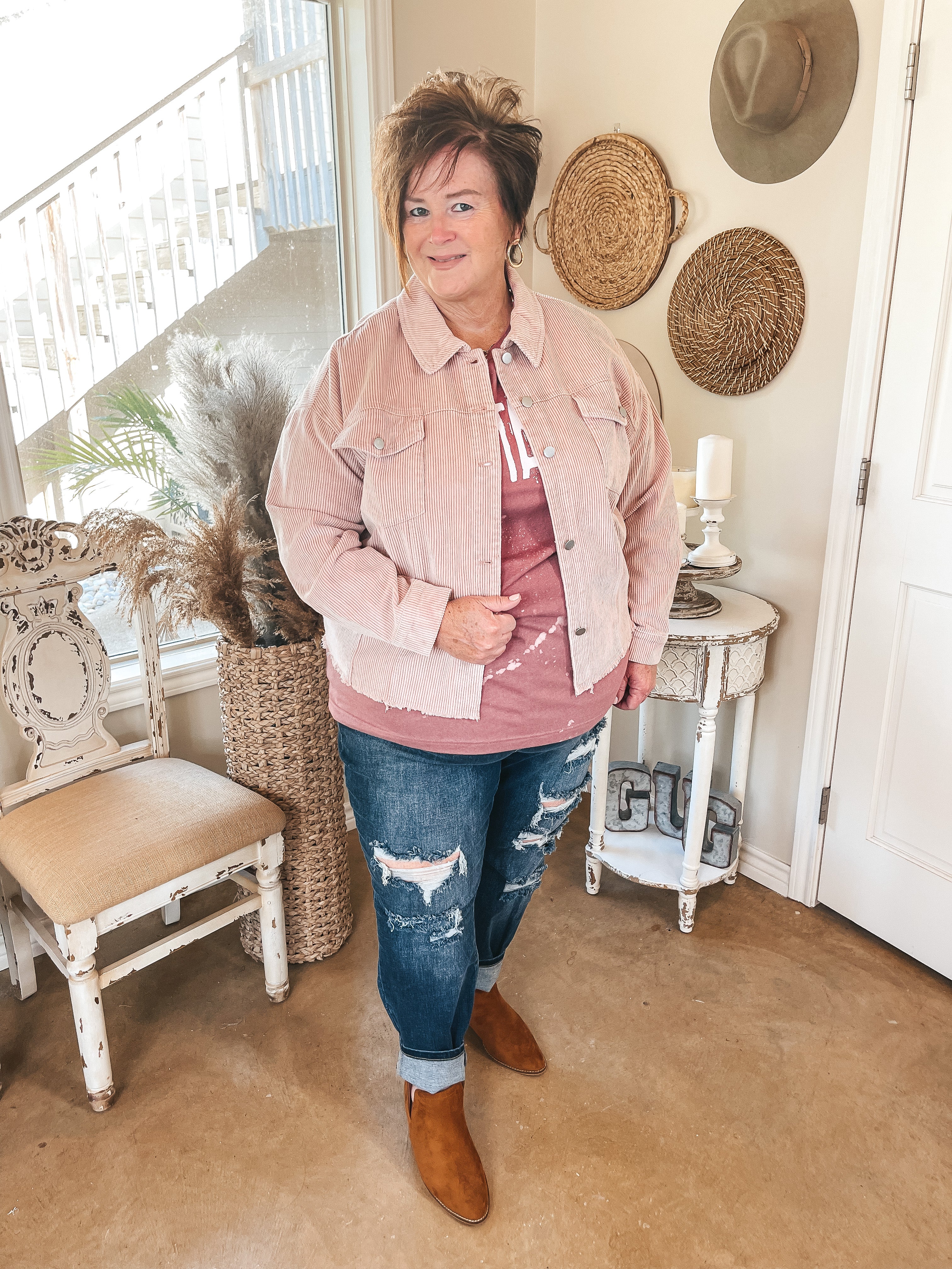 Blush on sale corduroy jacket