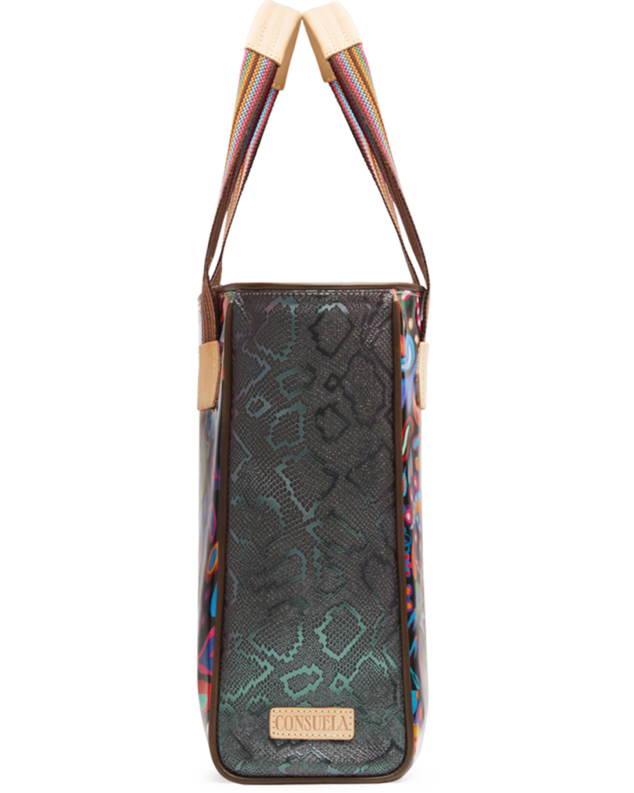 Consuela | Sophia Black Swirly Classic Tote - Giddy Up Glamour Boutique