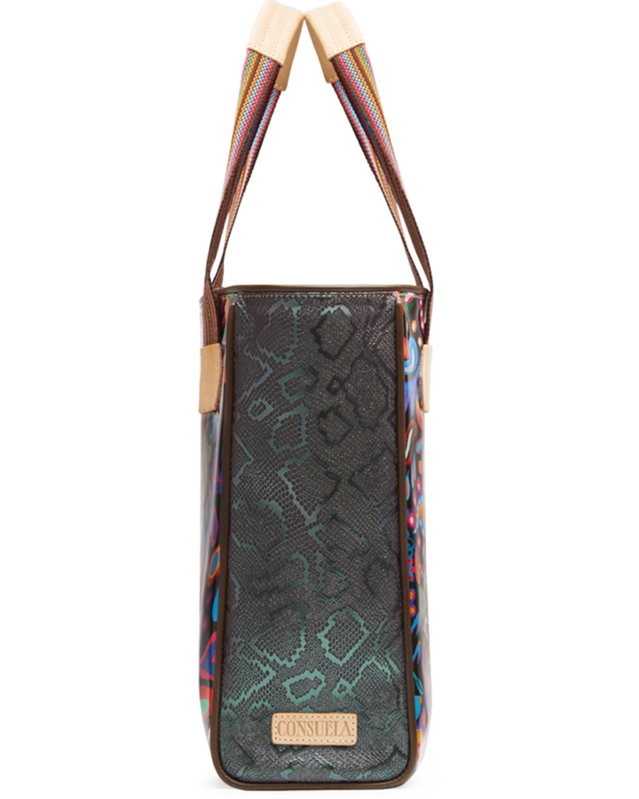 Consuela | Sophia Black Swirly Classic Tote - Giddy Up Glamour Boutique