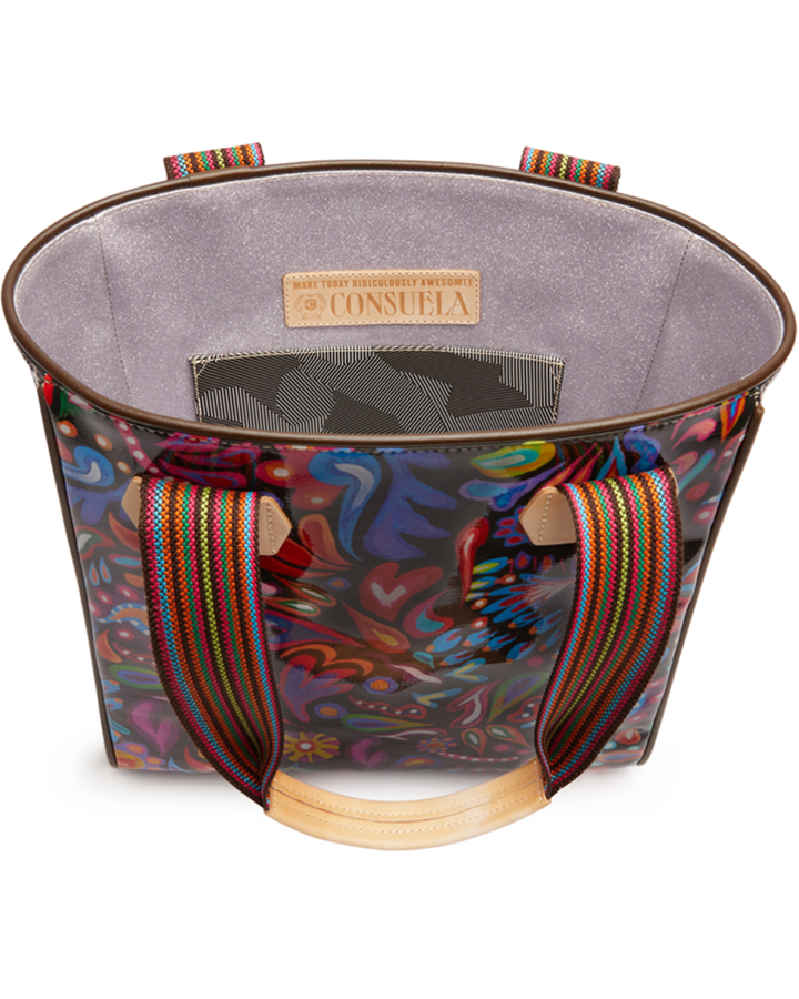 Consuela | Sophia Black Swirly Classic Tote - Giddy Up Glamour Boutique