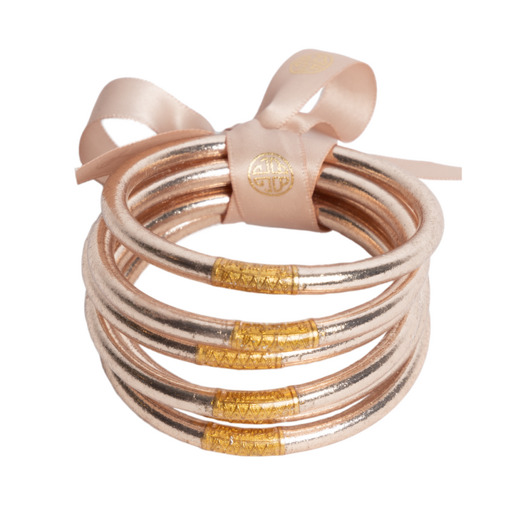 BuDhaGirl | Set of Six | All Weather Bangles in Champagne - Giddy Up Glamour Boutique