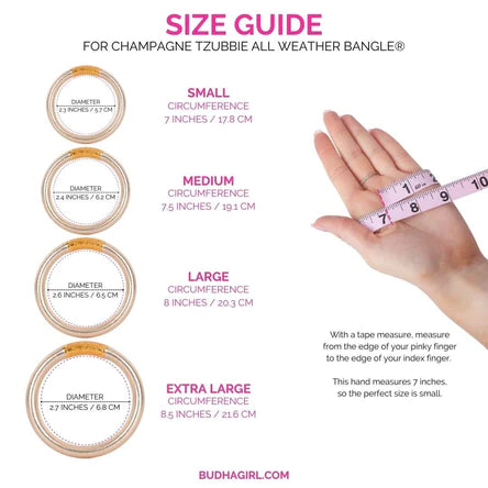 BuDhaGirl | Tzubbie All Weather Bangle in Champagne - Giddy Up Glamour Boutique